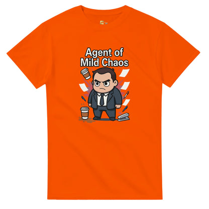 Agent of Mild Chaos graphic design on a Heavyweight T-shirt