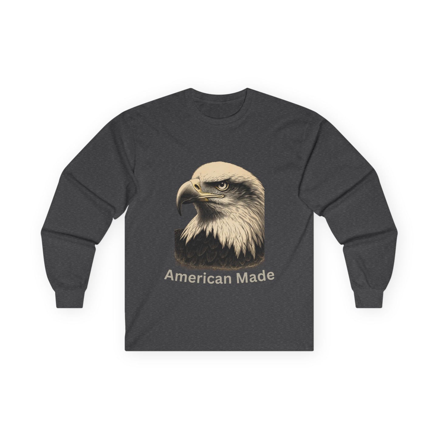 American Made text on a Long-Sleeve Tee
