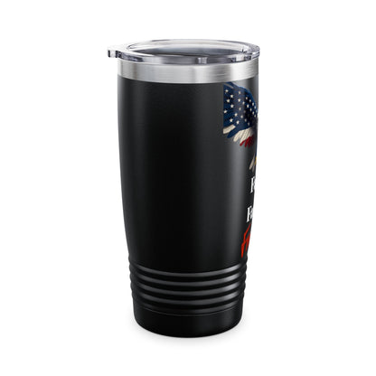 Faith. Family. Freedom Patriotic Eagle on a 20oz Insulated Tumbler