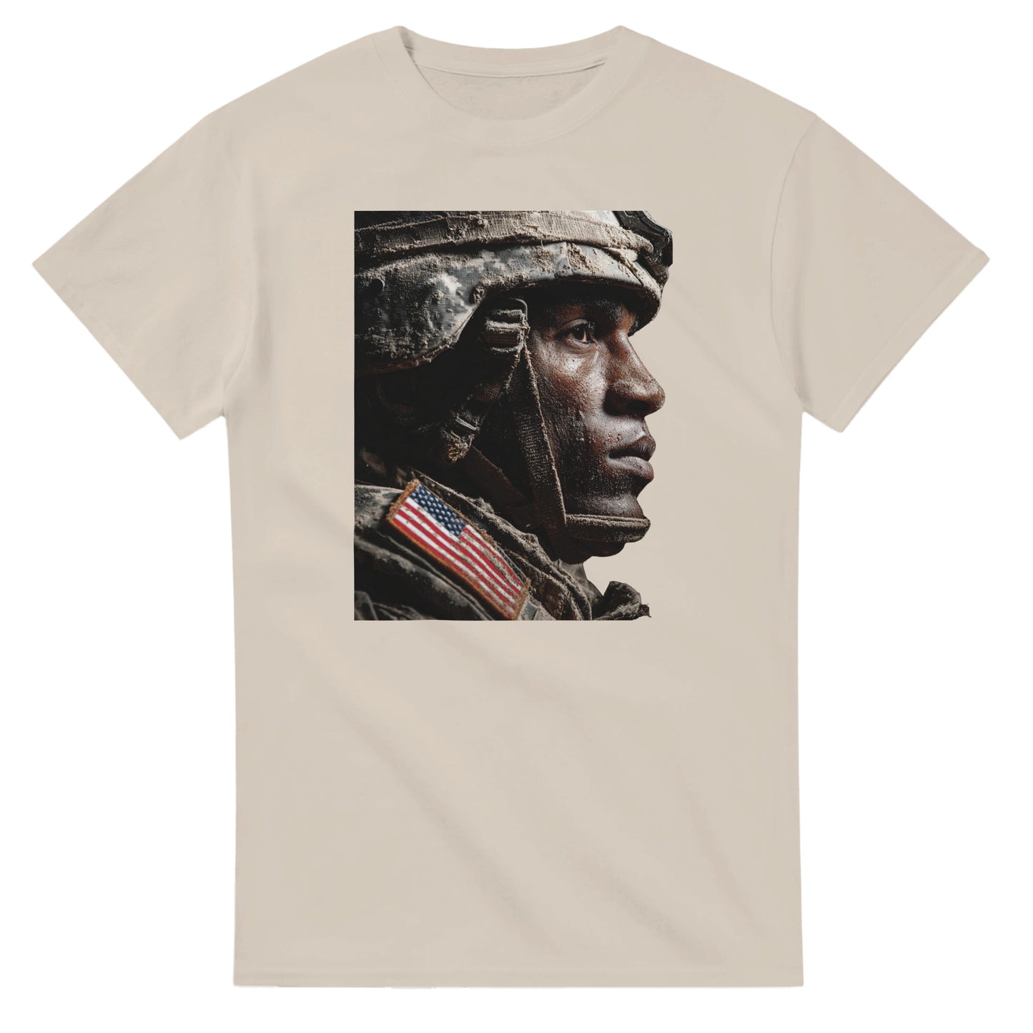 Patriotic Grit and Style on a heavyweight t-shirt