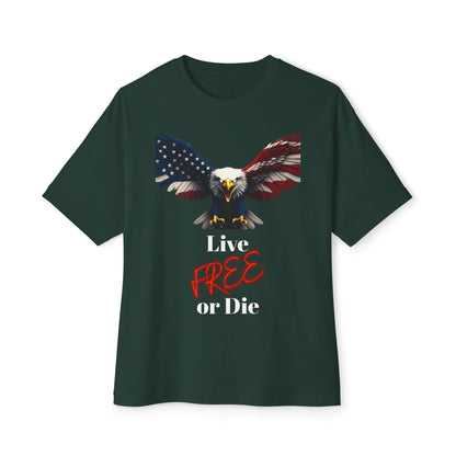Live Free Or Die Patriotic Eagle on a Premium Tee