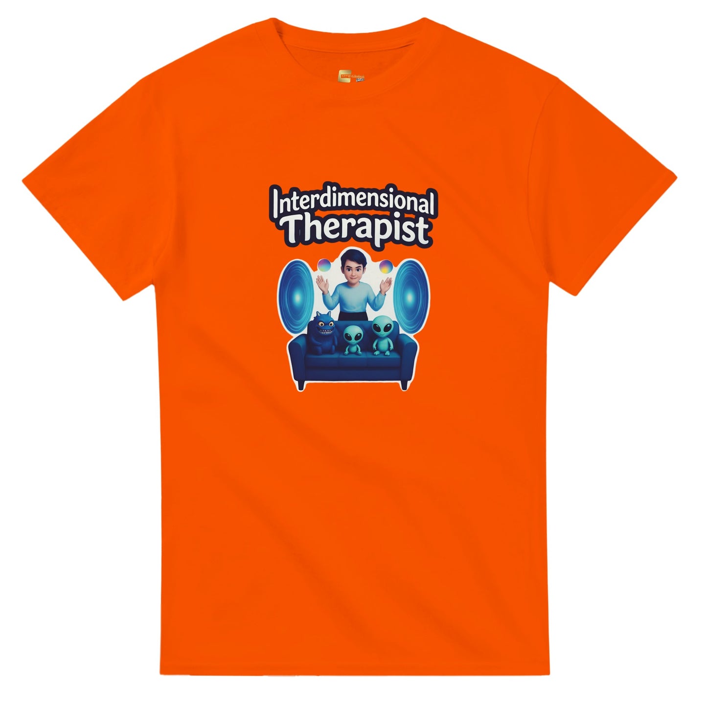 Interdimensional Therapist graphic design on a Heavyweight T-shirt
