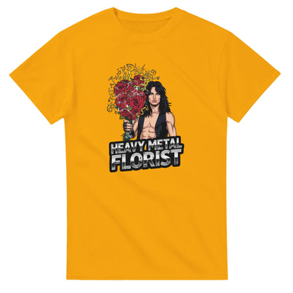 Woman wearing a t-shirt with a graphic design in a mall setting