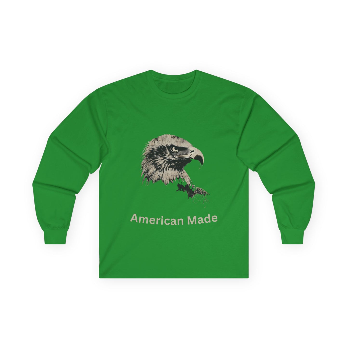American Made text on a Long-Sleeve Tee
