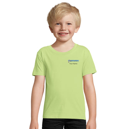 Burghardt Metal Fabricating, Inc., logo on a Organic Kids Fitted T-shirt