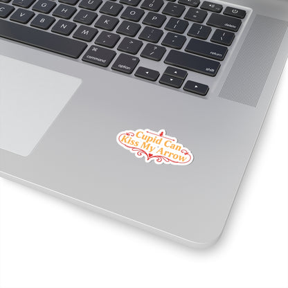 Cupid Can Kiss My Arrow Sticker for Laptops or Notebooks