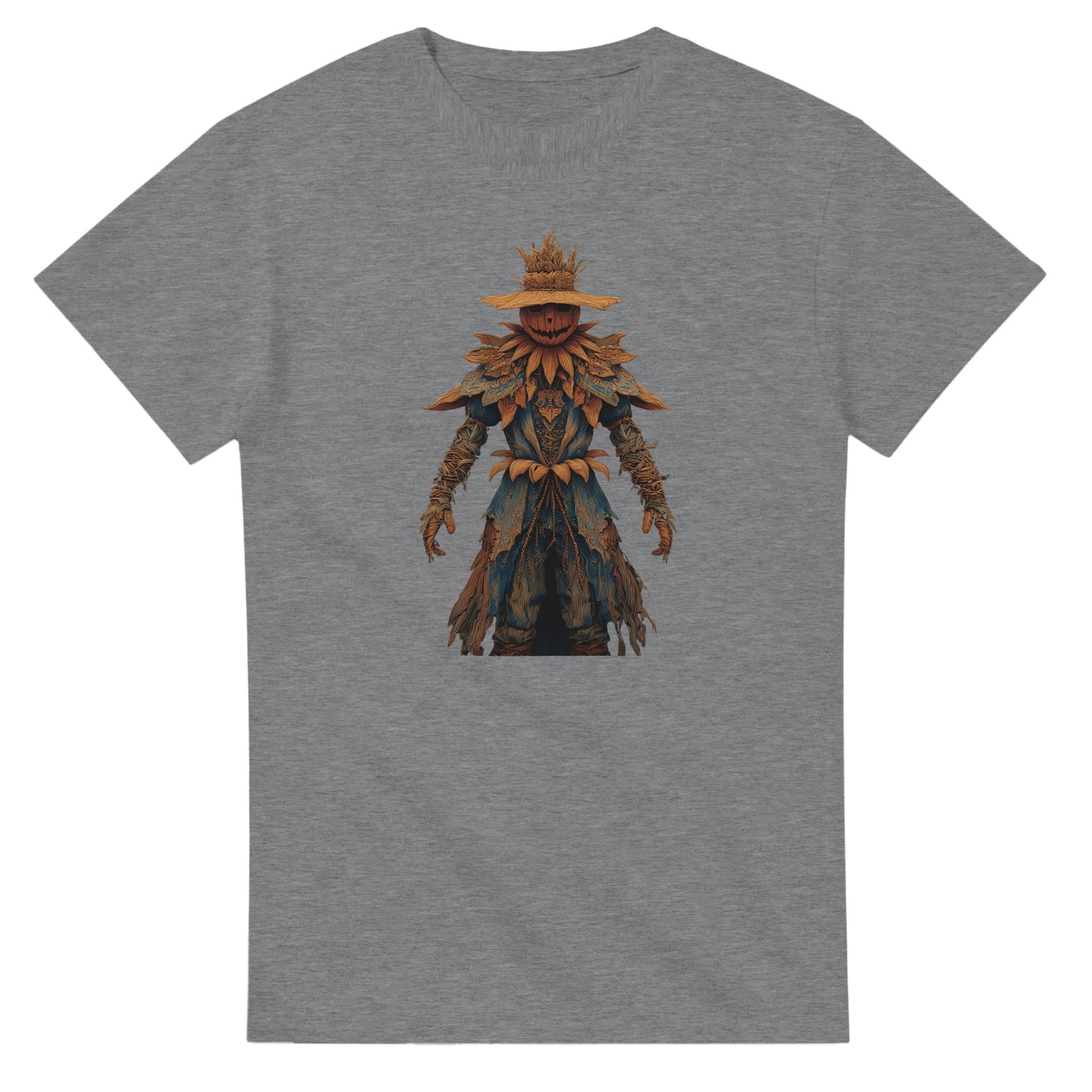 Haunted Harvest Scarecrow on a Heavyweight T-shirt