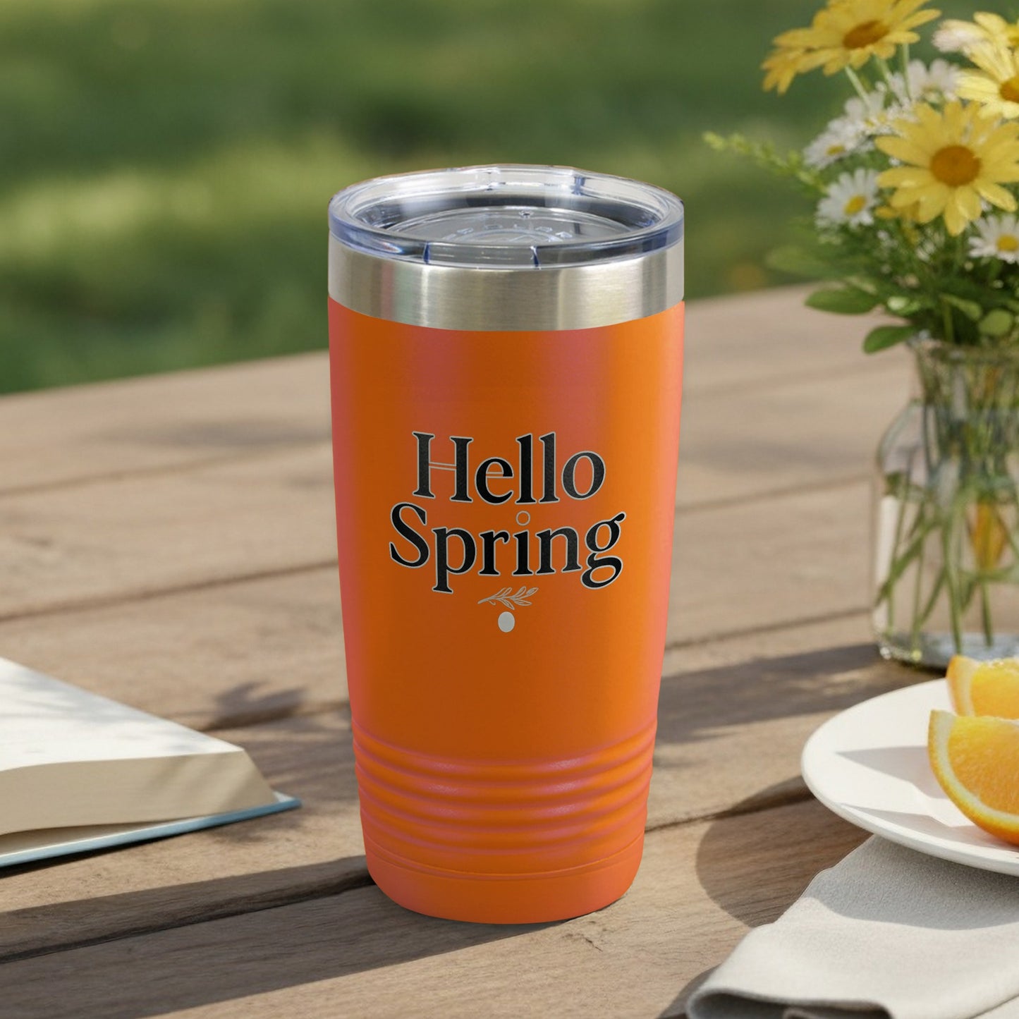 Hello Spring Tumbler for Bright and Cheerful Days