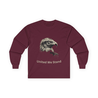 United We Stand text on a Long-Sleeve Tee