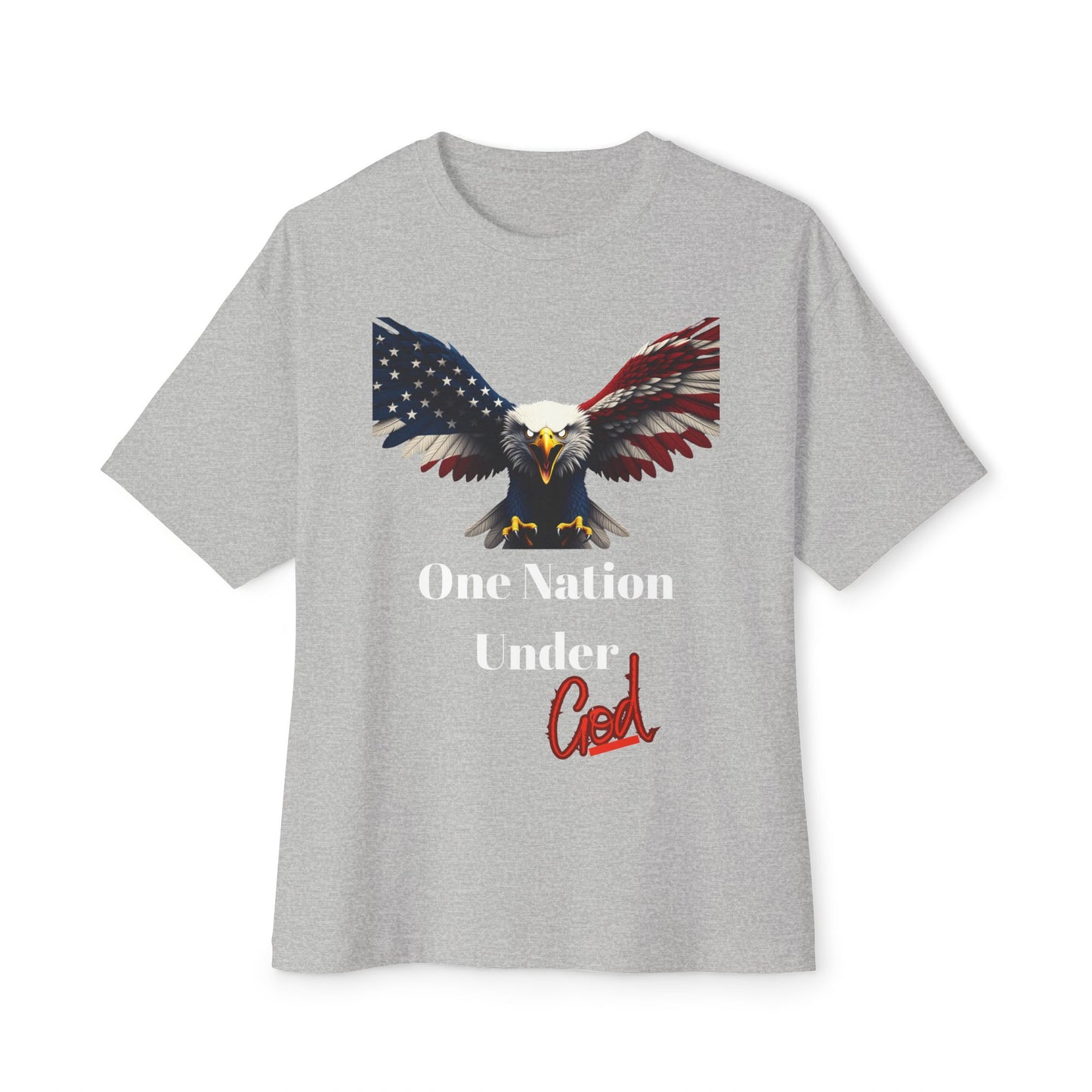 One Nation Under God Patriotic Eagle on a Premium Tee