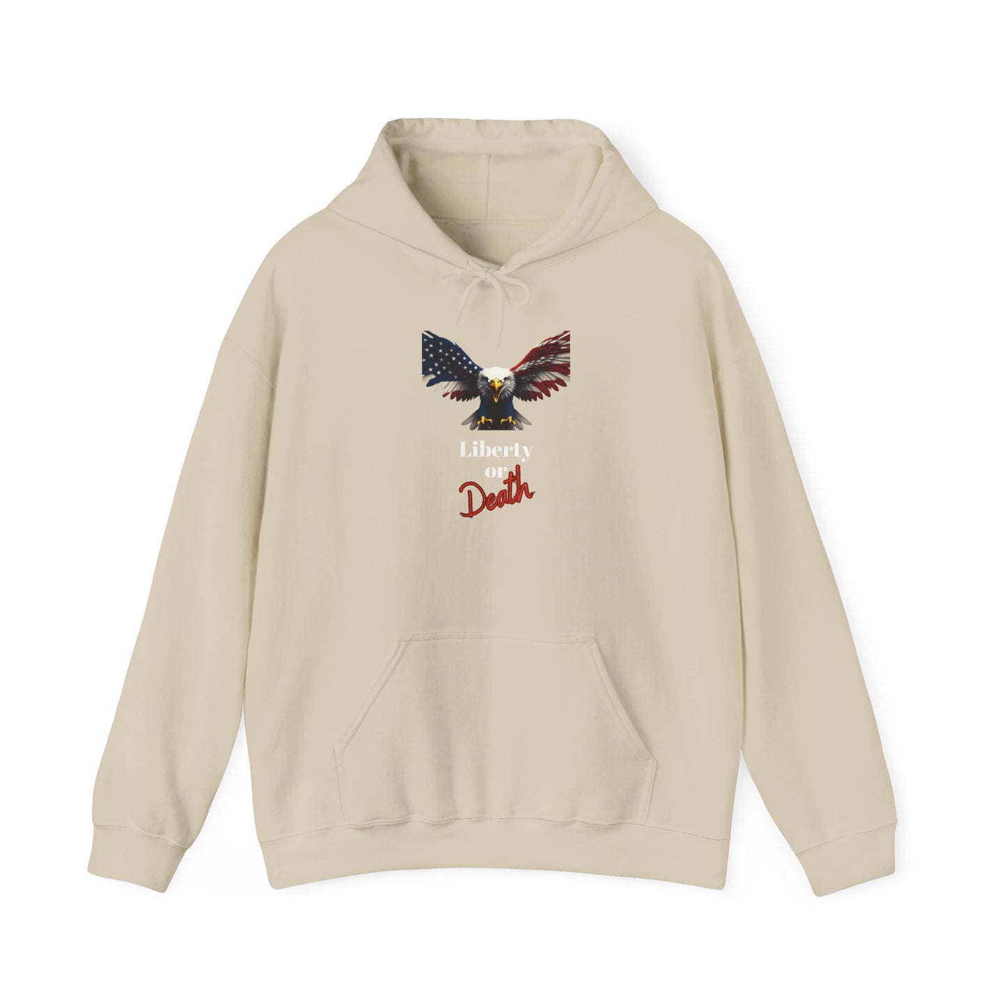 Liberty Or Death Patriotic Eagle on a Pullover Hoodie