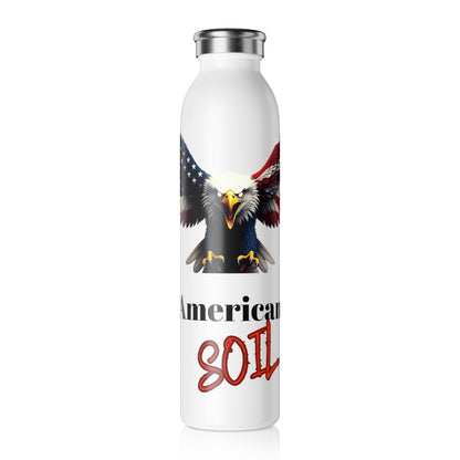 American Soil Patriotic Eagle on a 20oz Stainless Steel Water Bottle