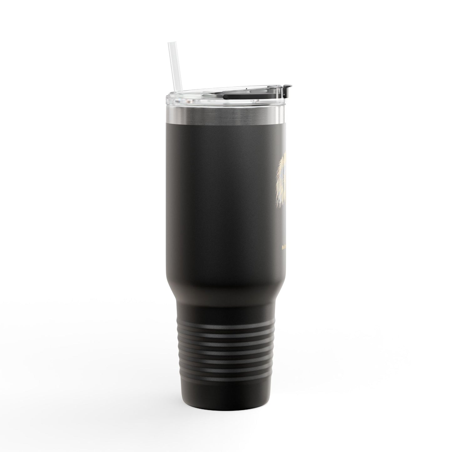 Built of Freedom text on the muted of a  40oz Insulated Travel Mug