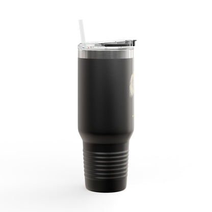 Built of Freedom text on the muted of a  40oz Insulated Travel Mug