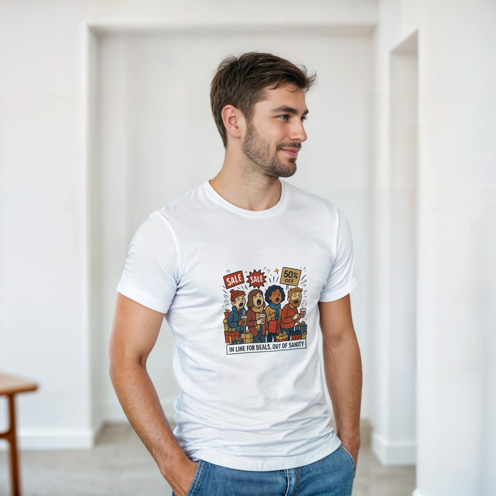 Out of Sanity Black Friday heavyweight t-shirt mockup