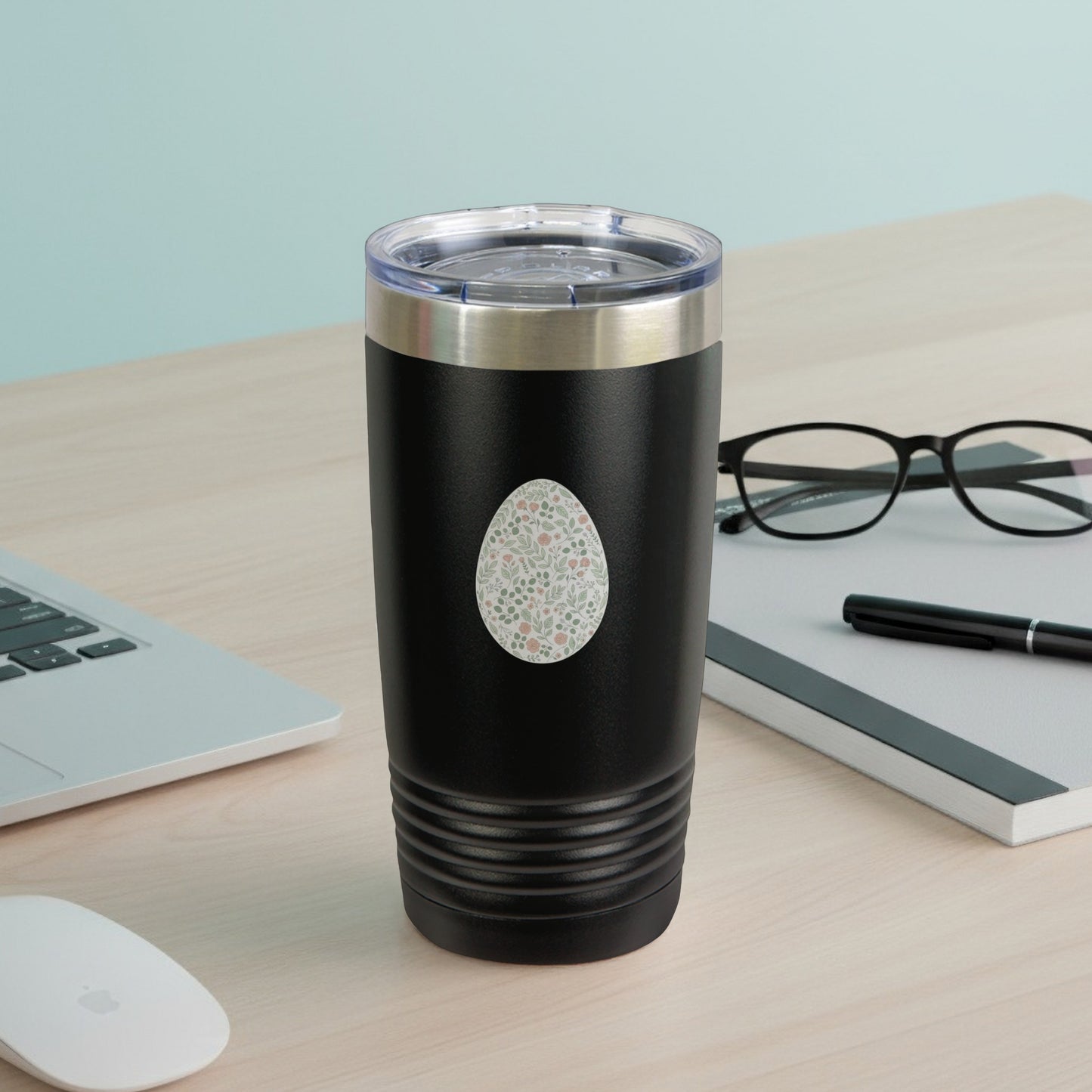 Floral Egg Design Insulated Tumbler for Hot and Cold Drinks