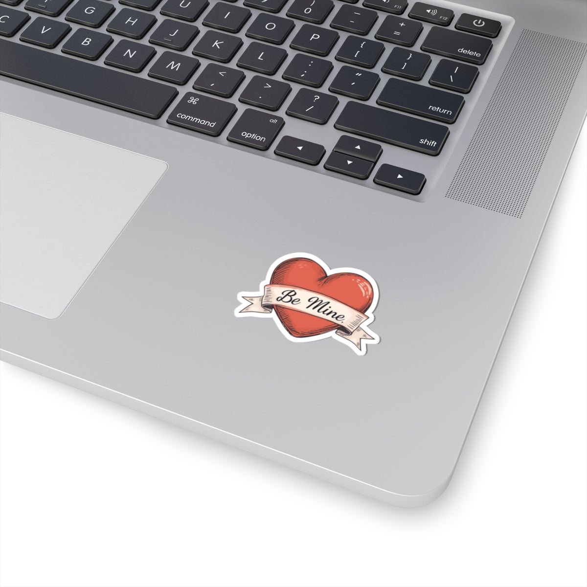 Be Mine Heart Shaped Sticker for Laptops and Decor