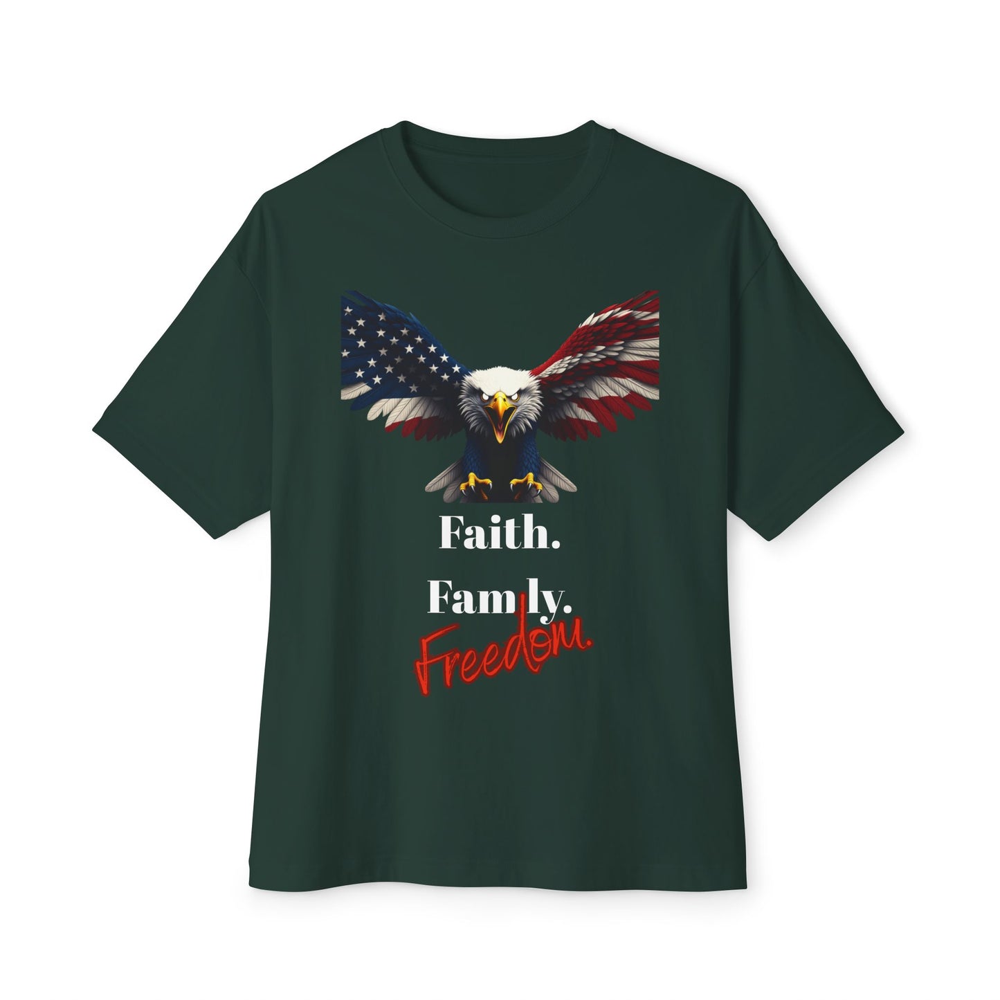Faith. Family. Freedom Patriotic Eagle – Premium Tee