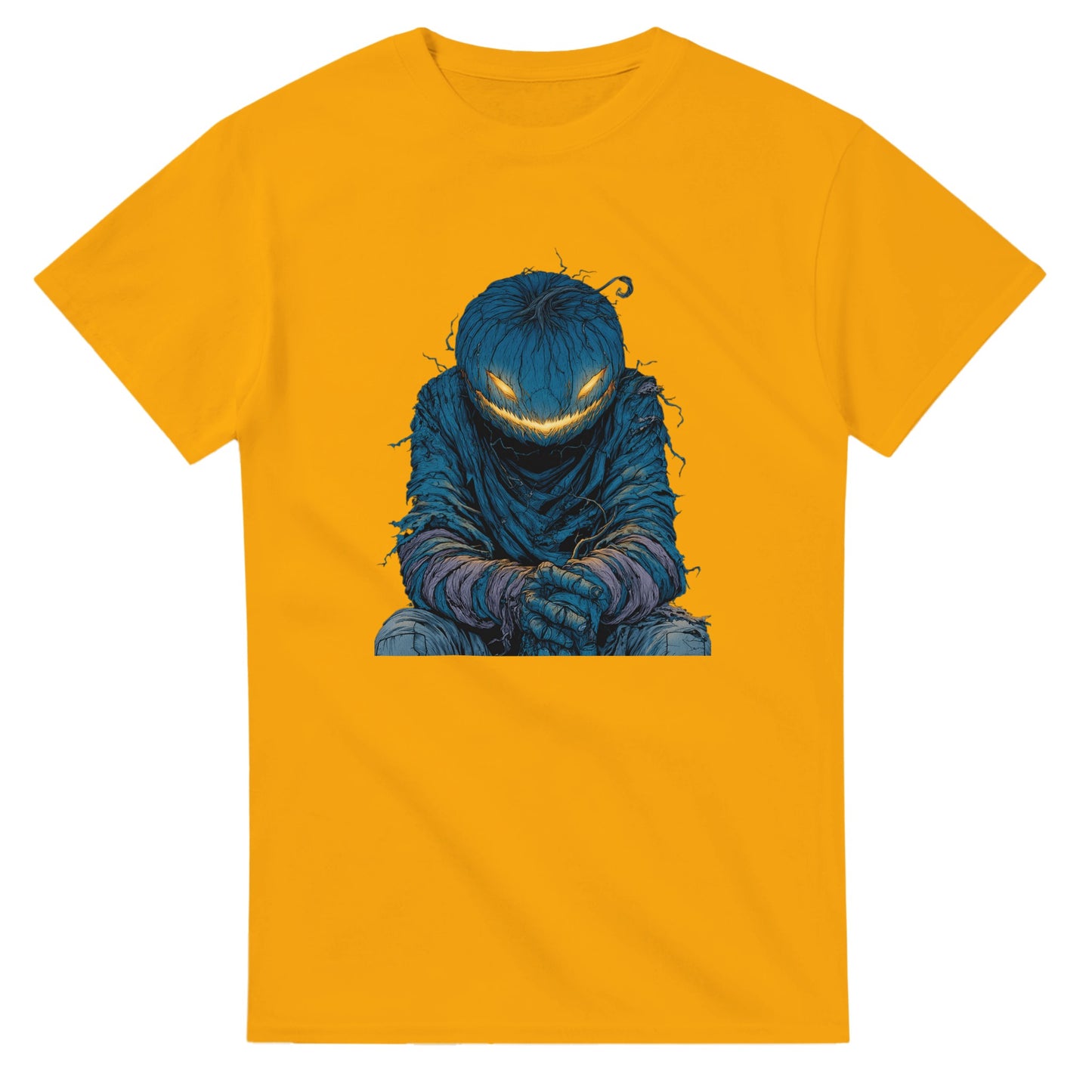 Midnight Jack-o'-Lantern on a Heavyweight T-shirt