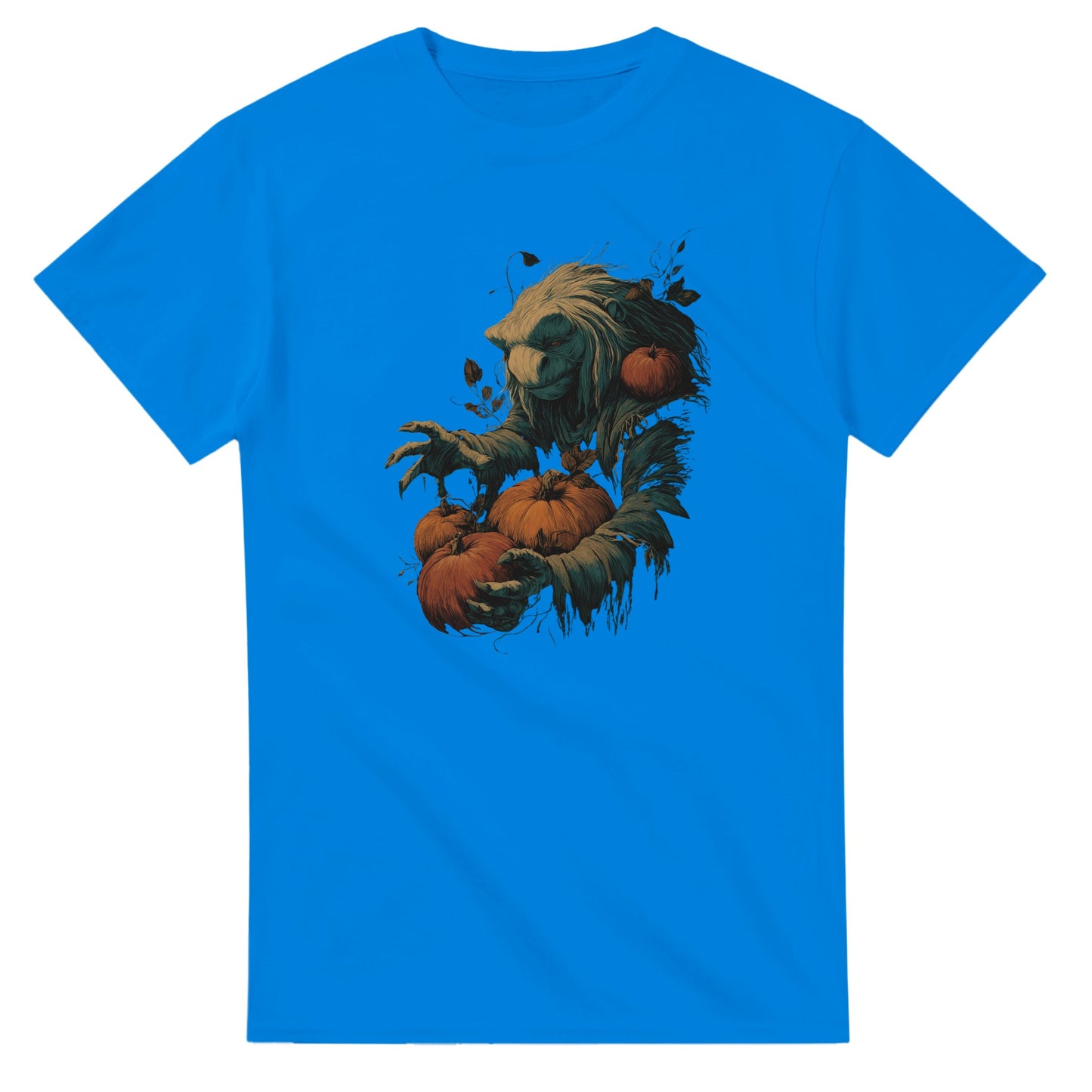 Forest Creature with Pumpkins on a Heavyweight T-shirt