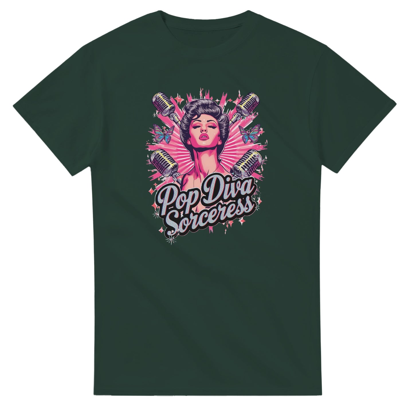 Pop Diva Sorceress graphic design on a Heavyweight T-shirt