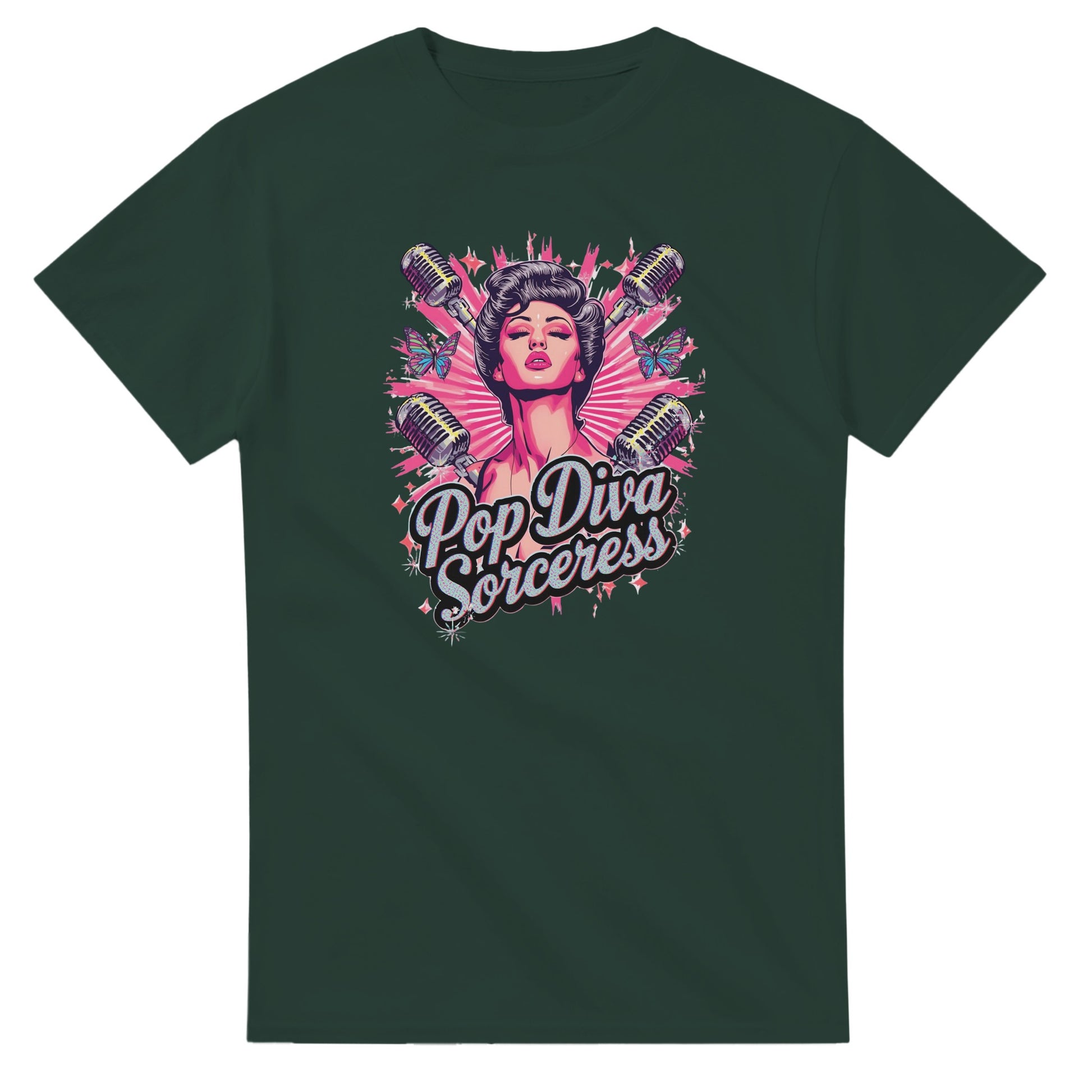 Pop Diva Sorceress graphic design on a Heavyweight T-shirt