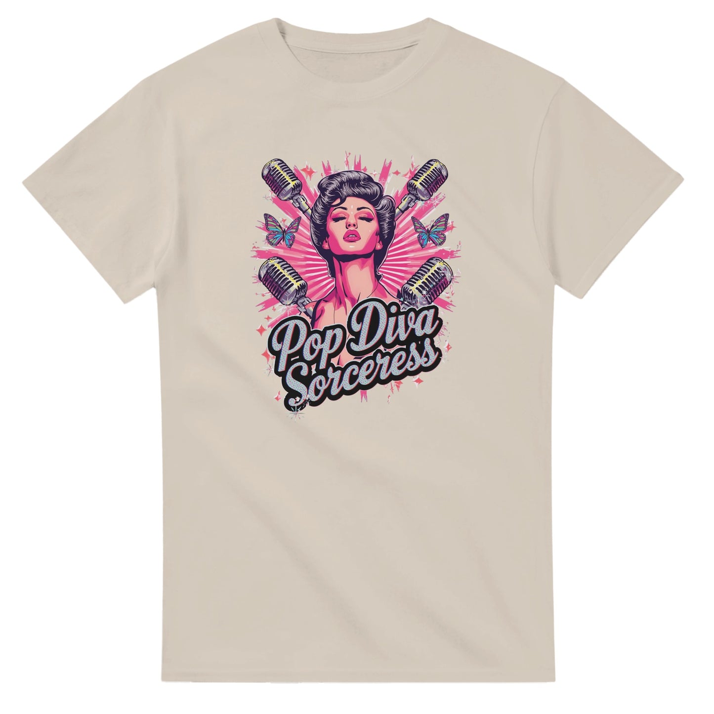 Pop Diva Sorceress graphic design on a Heavyweight T-shirt