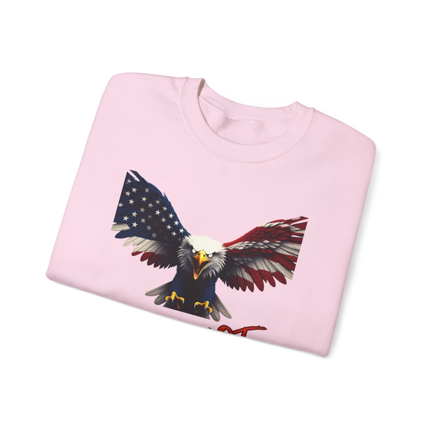 Shall Not Be Infringed Patriotic Eagle text on a Crewneck Sweatshirt