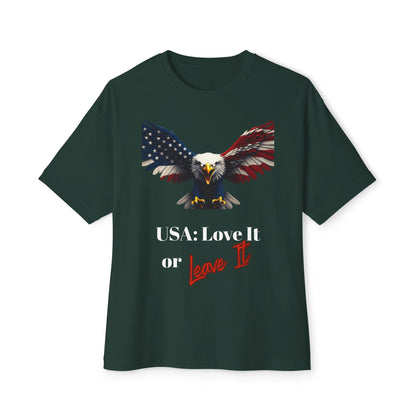 USA Love It Or Leave It Patriotic Eagle on a Premium Tee