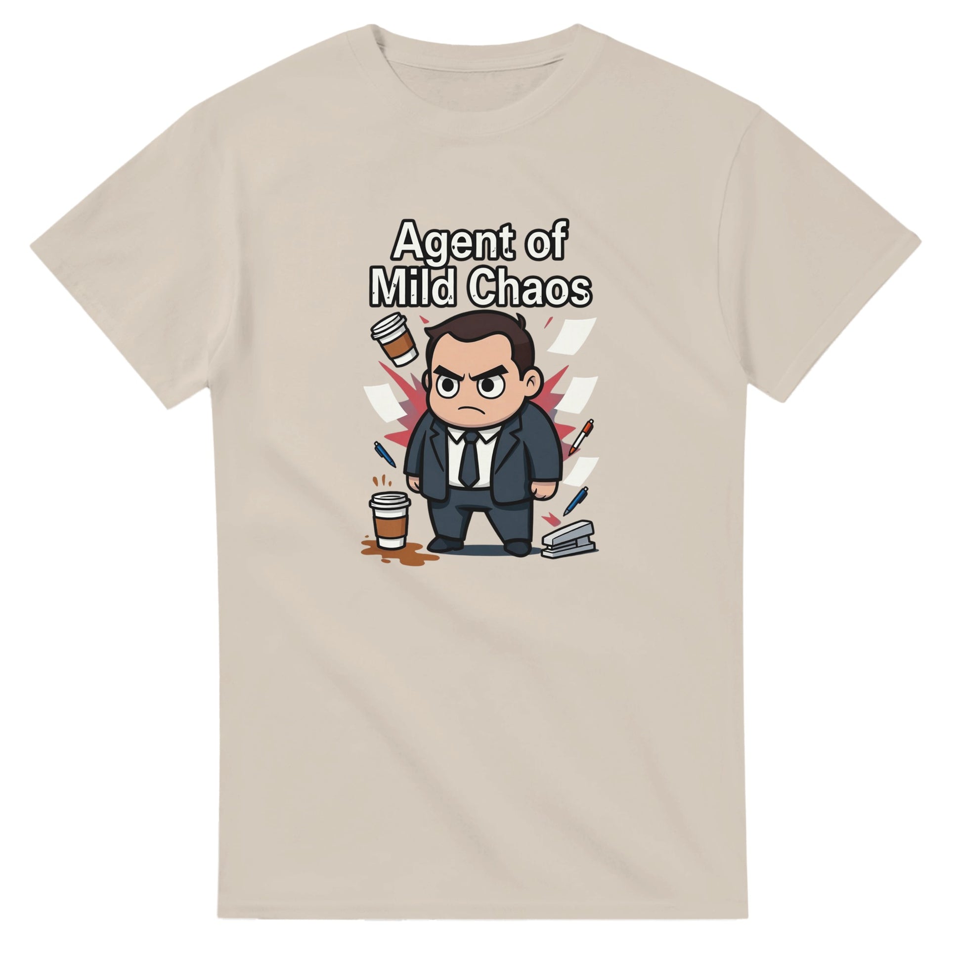 Agent of Mild Chaos graphic design on a Heavyweight T-shirt