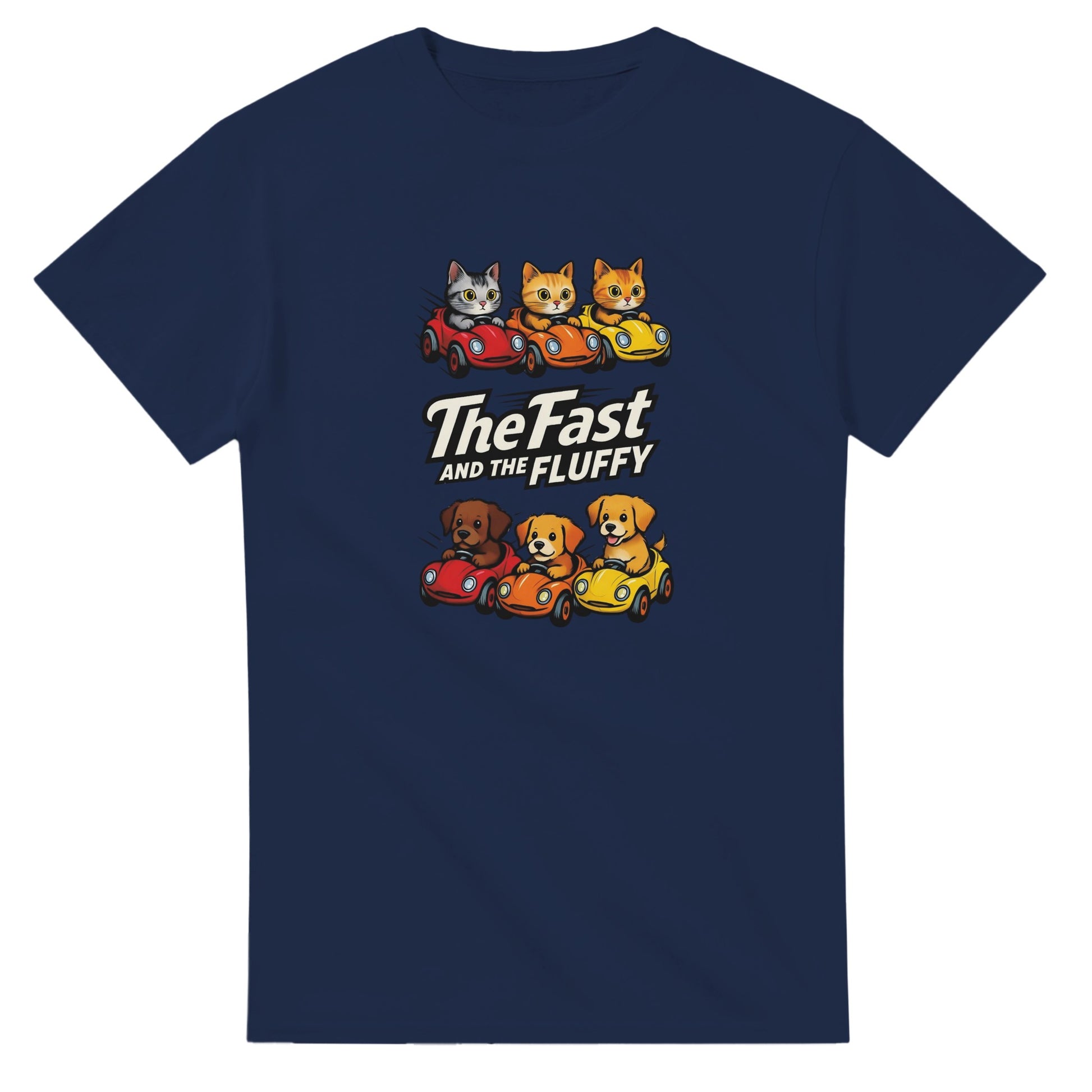 The Fast and The Fluffy graphic design on a Heavyweight T-shirt