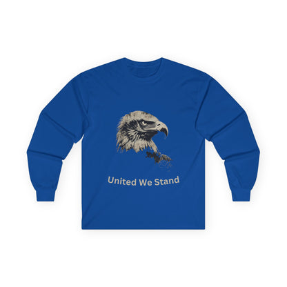 United We Stand text on a Long-Sleeve Tee