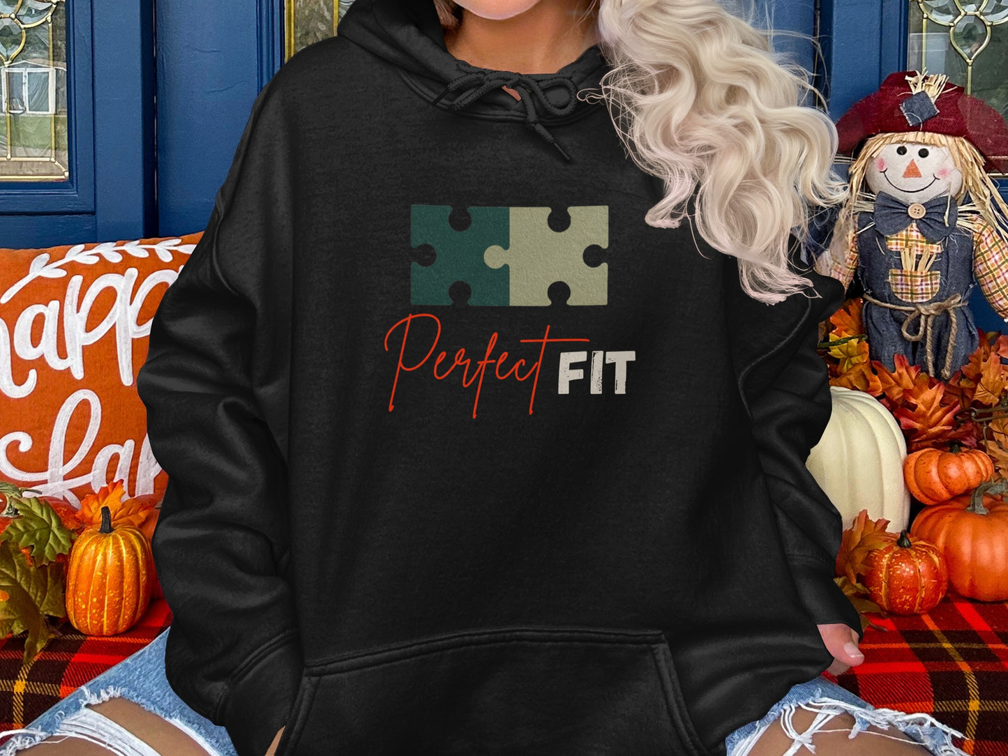 Perfect Fit Puzzle Hoodie Halloween Theme