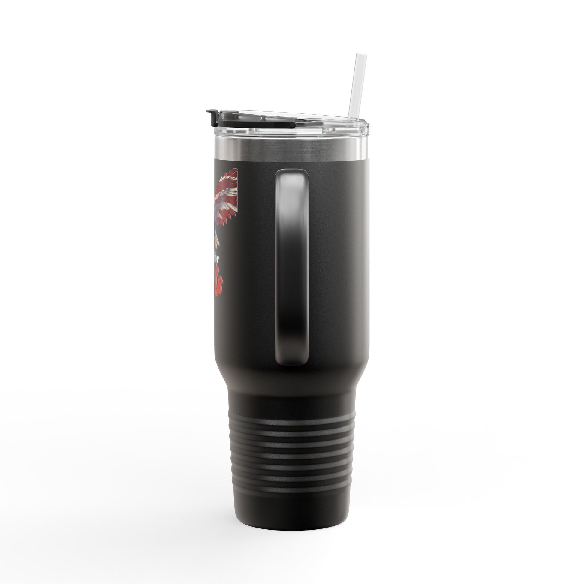 Tears For Tyrants Patriotic Eagle on a 40oz tumbler