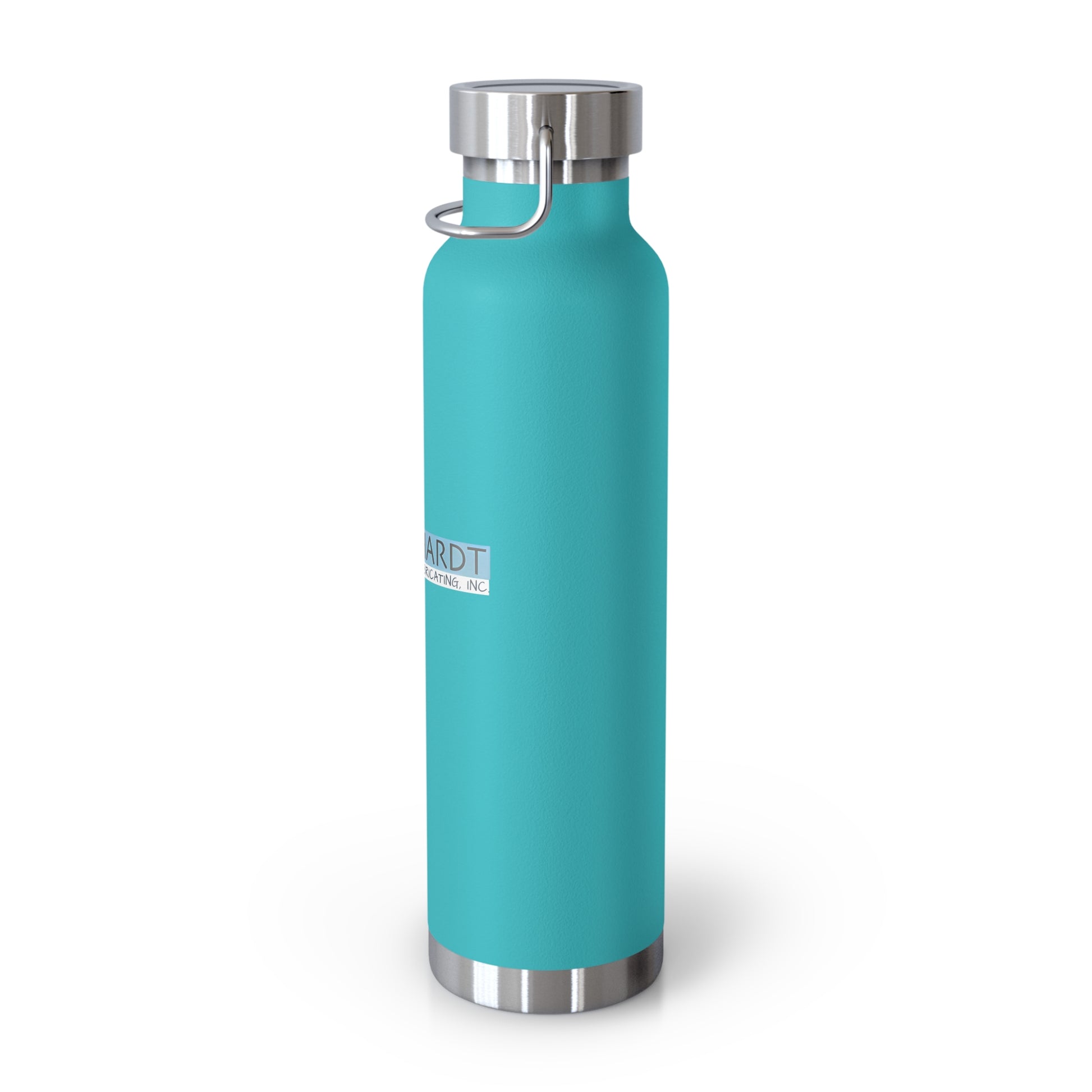 Burghardt Metal Fabricating, Inc., logo on a  22oz Copper Insulated Water Bottle