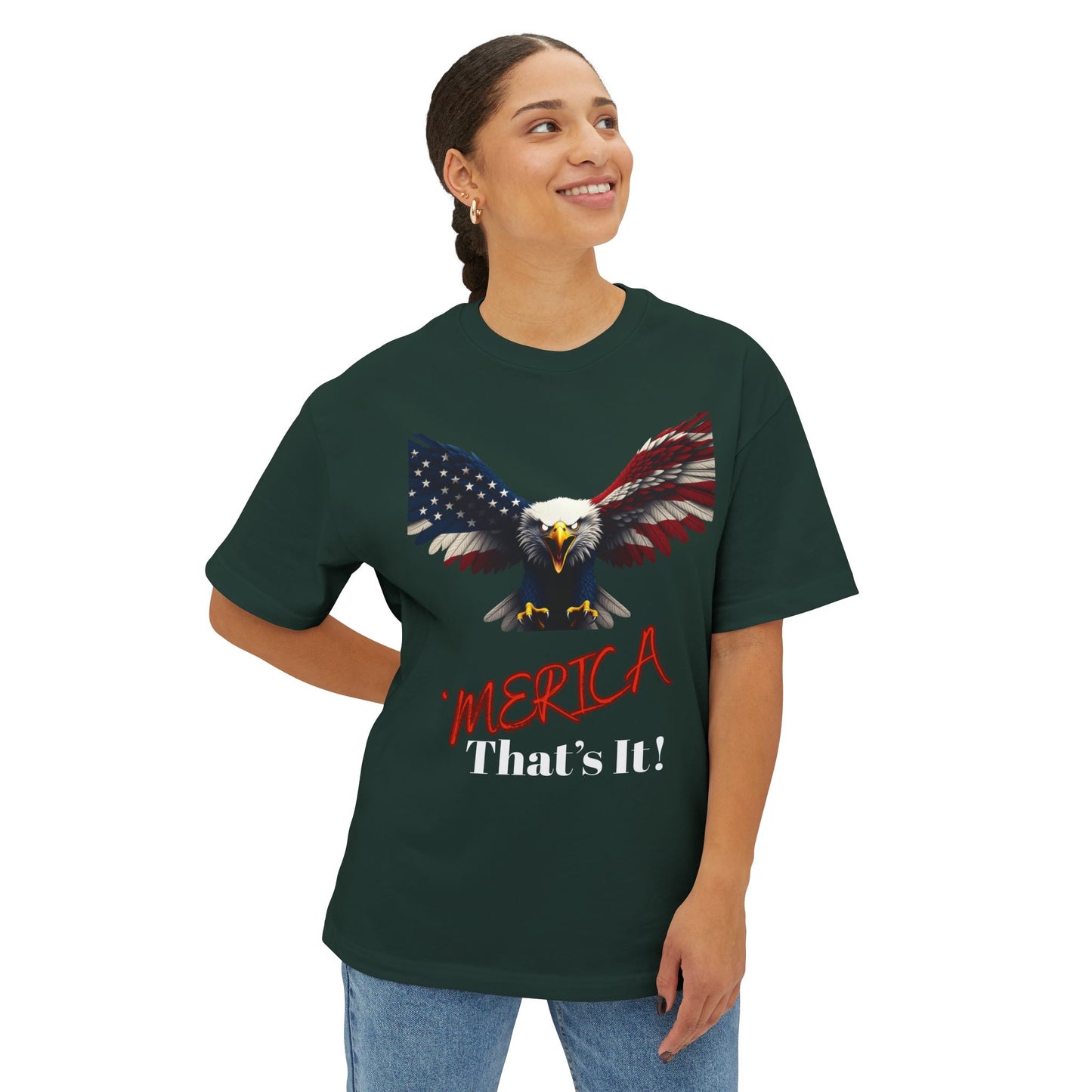 Merica. That's It Patriotic Eagle on a Premium Tee