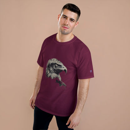 Heritage Eagle Head on a Champion Tee