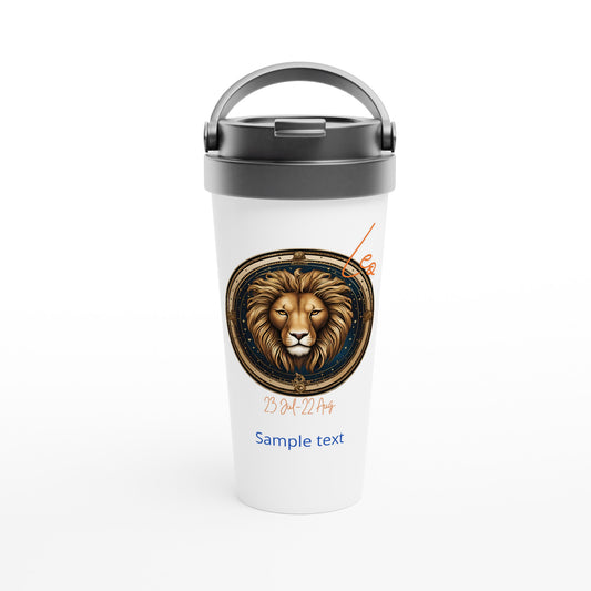 15oz stainless steel travel mug leo lion personalized
