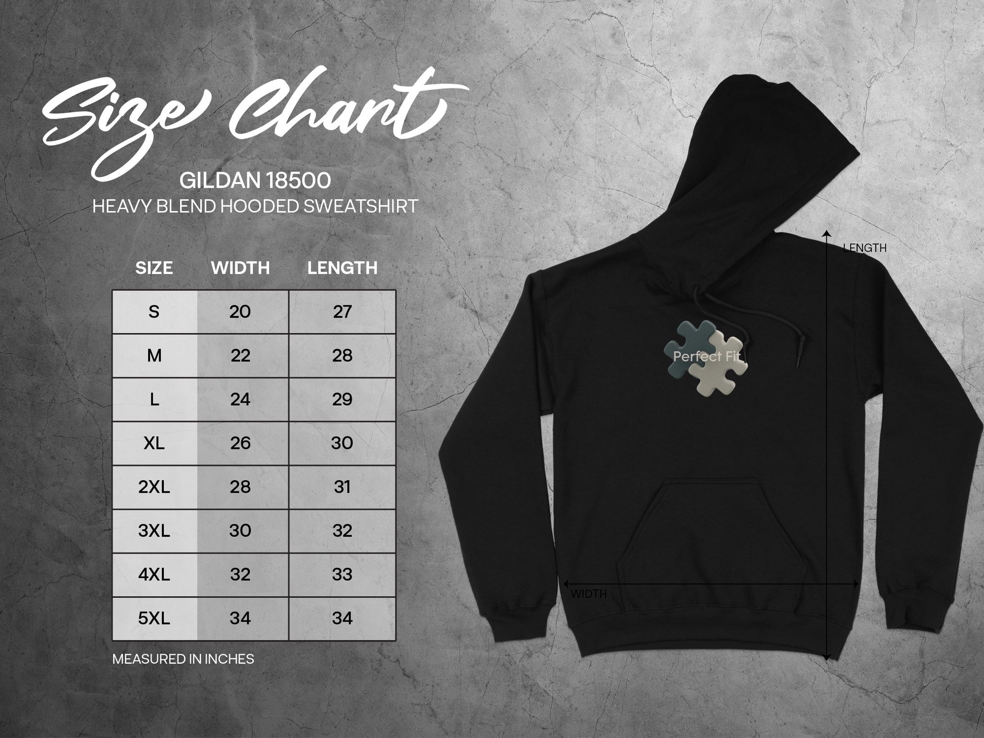 Gildan 18500 Size Chart Heavy Blend Hooded Sweatshirt Product