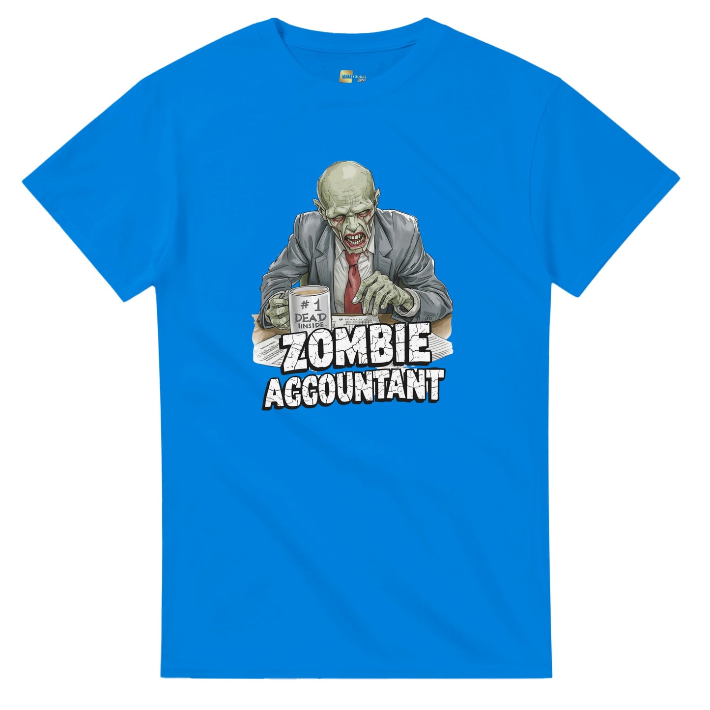 Zombie Accountant graphic design on a Heavyweight T-shirt