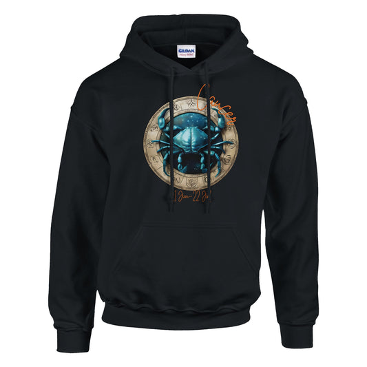 classic unisex pullover hoodie Astrology cancer crab personalized