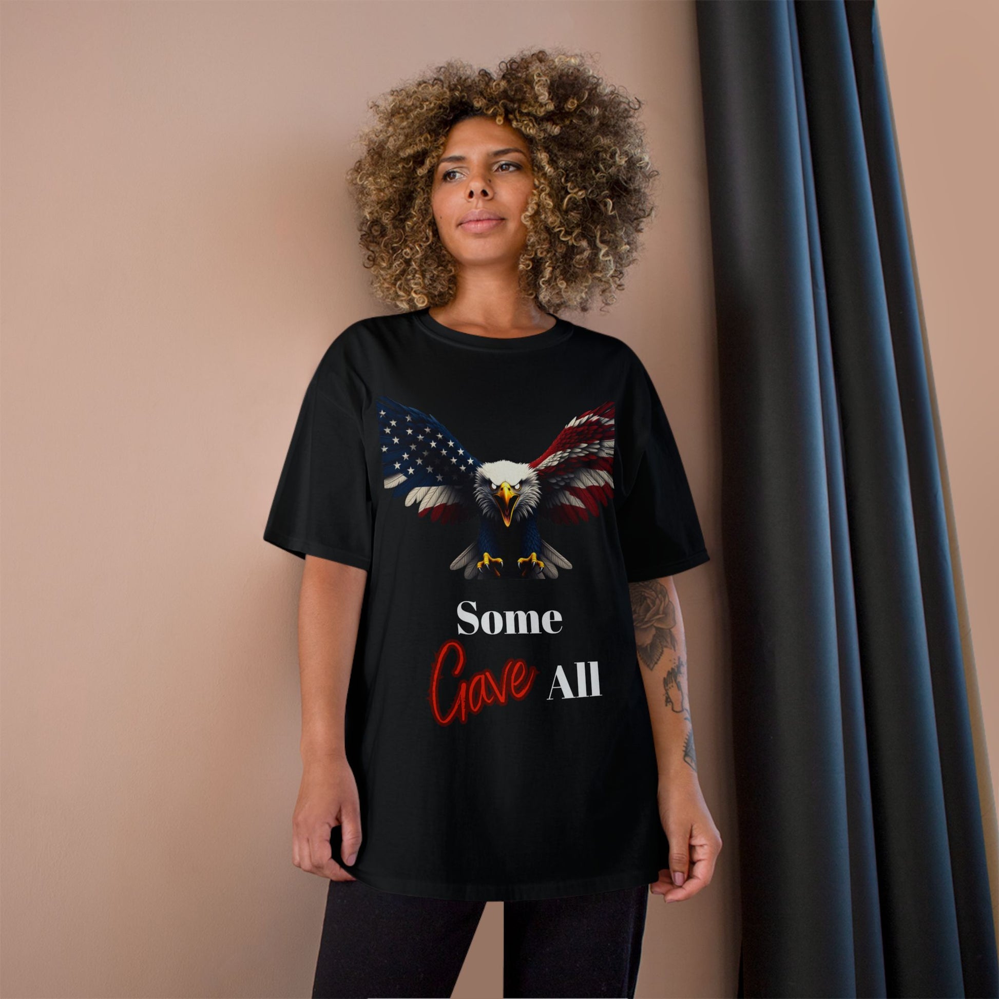 Some Gave All Patriotic Eagle on a Champion T-shirt