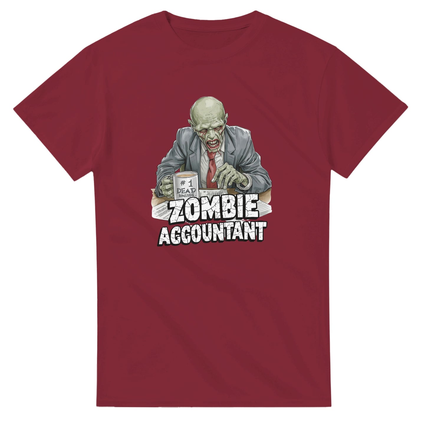 Zombie Accountant graphic design on a Heavyweight T-shirt
