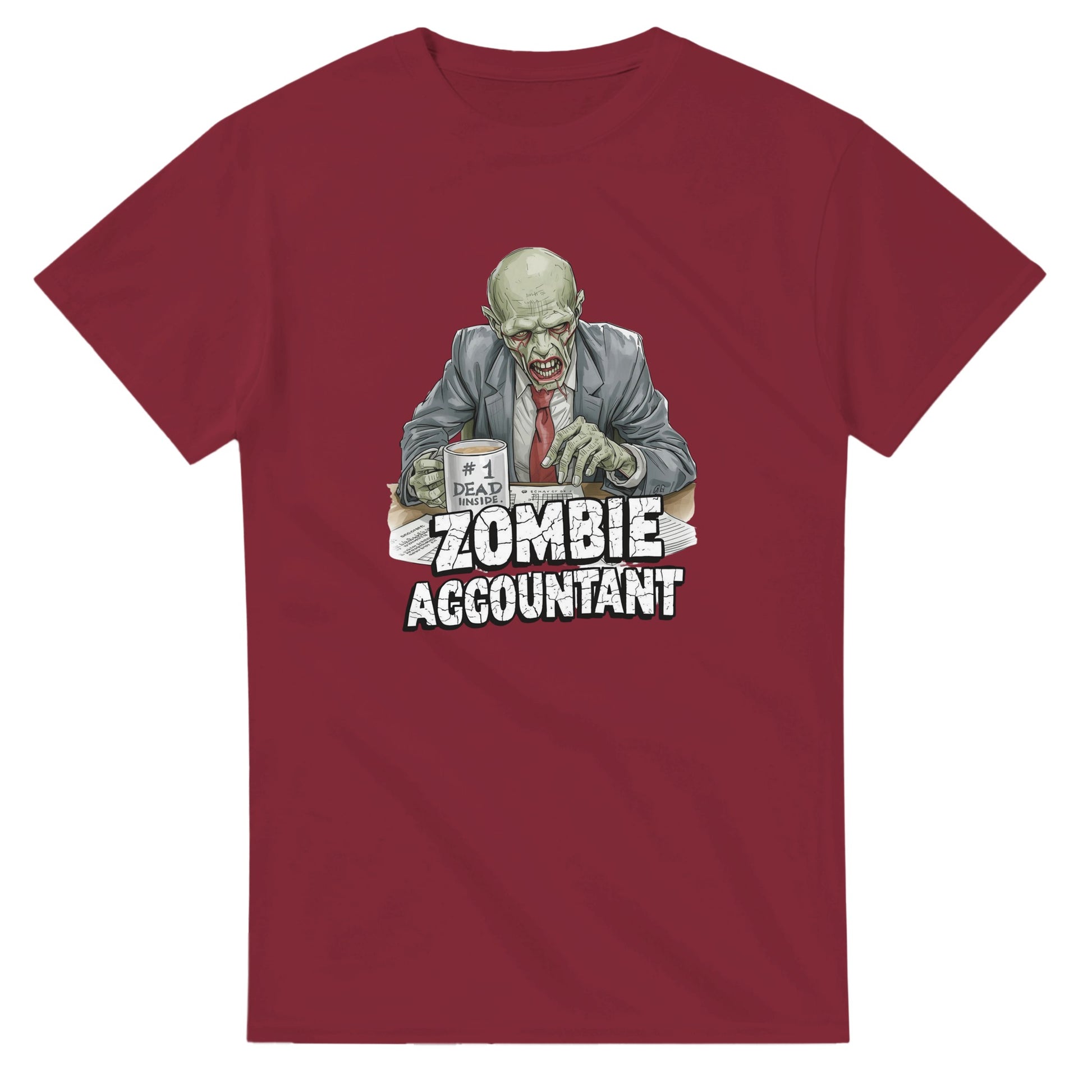 Zombie Accountant graphic design on a Heavyweight T-shirt