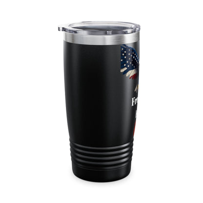 Freedom Isn't Free Patriotic Eagle on a 20oz Insulated Tumbler