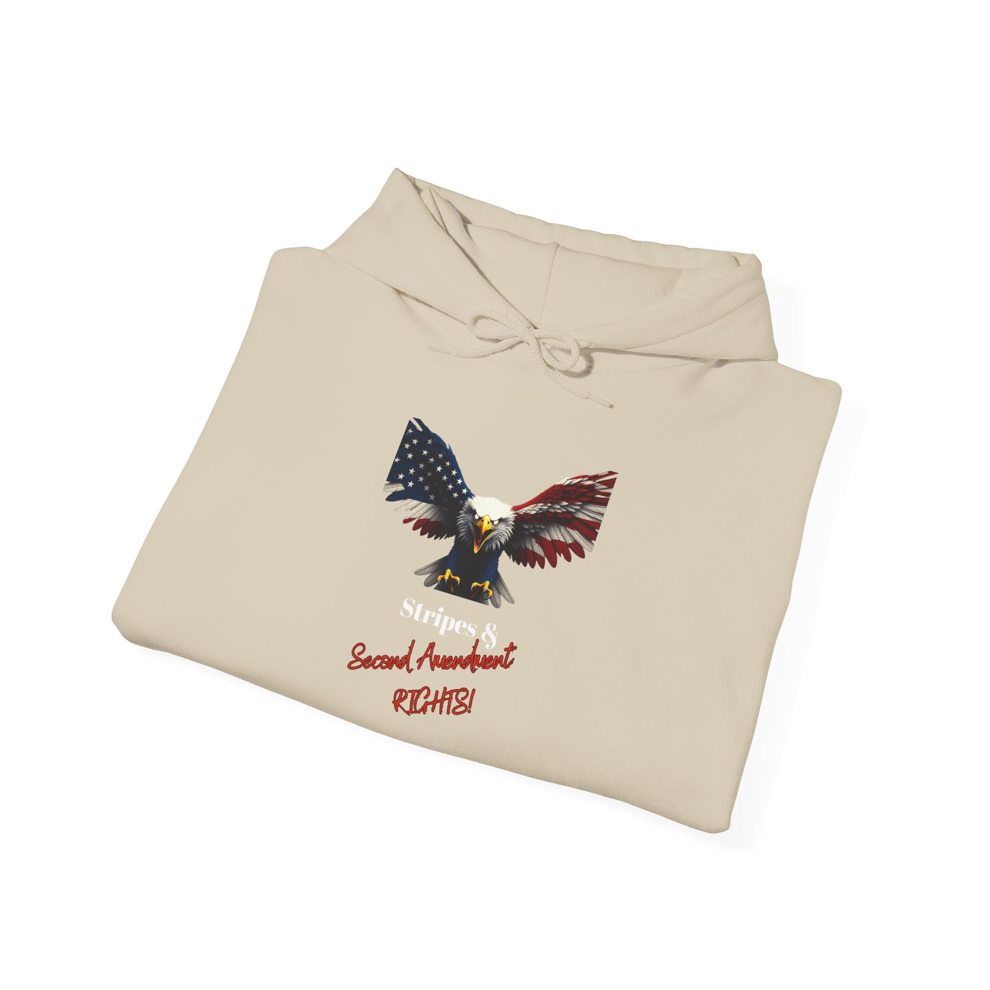 Stars & 2nd Amendment Rights Patriotic Eagle on a Pullover Hoodie