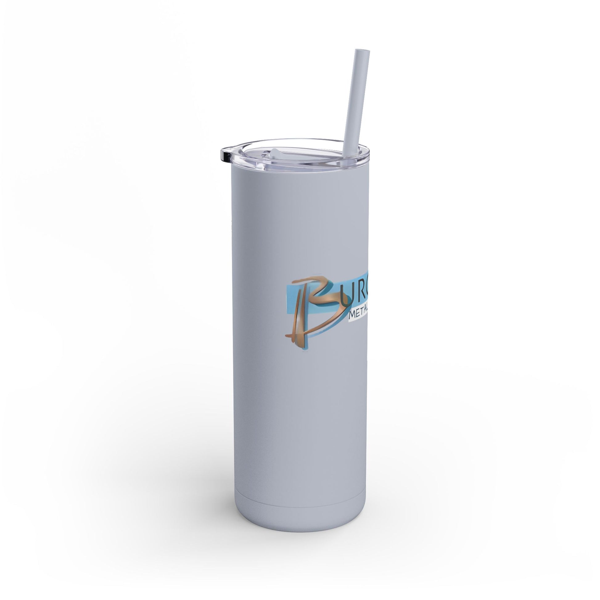 Burghardt Metal Fabricating, Inc., logo on a 20oz Insulated Skinny Tumbler