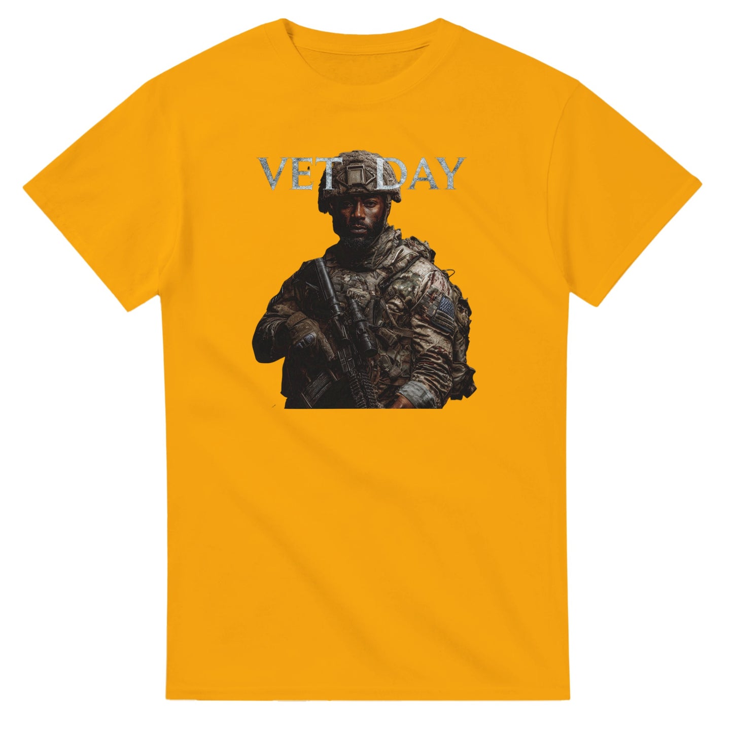 Vet Day Commemorative on a heavyweight t-shirt