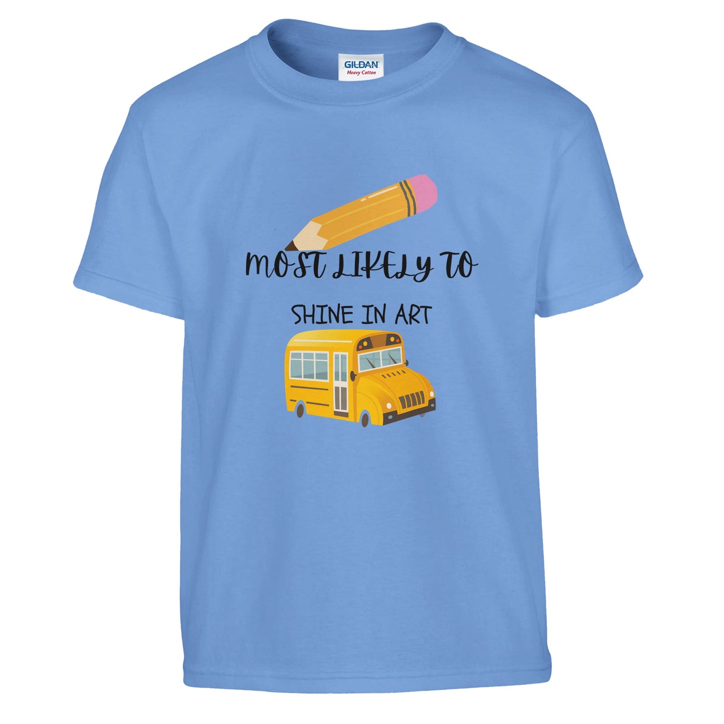 Most Likely To Shine in Art on a heavyweight T-Shirt