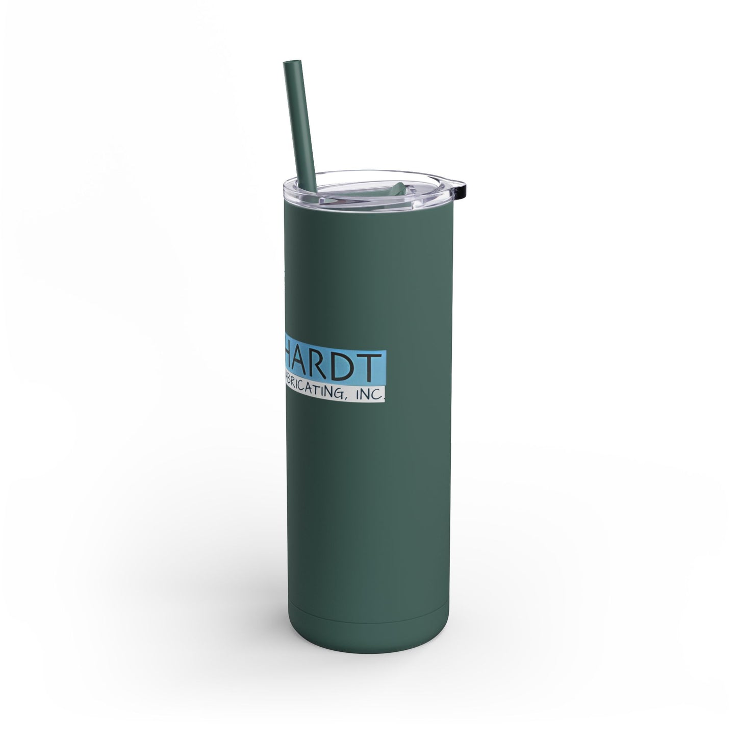 Burghardt Metal Fabricating, Inc., logo on a 20oz Insulated Skinny Tumbler
